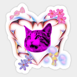 Valentine Cat  - Ugly Shirt Collection Sticker